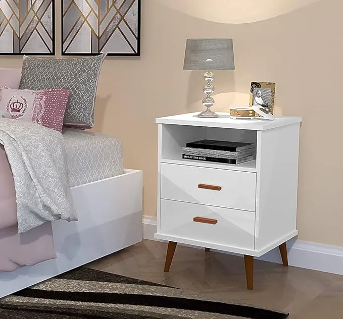 Criado Mesa De Cabeceira 2 Gavetas Italia Branco - Image 02 (February 14, 2026)